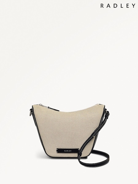 Radley London Small Oak Street Canvas Zip-Top Cross-Body Brown Bag (H51289) | R$ 1.570