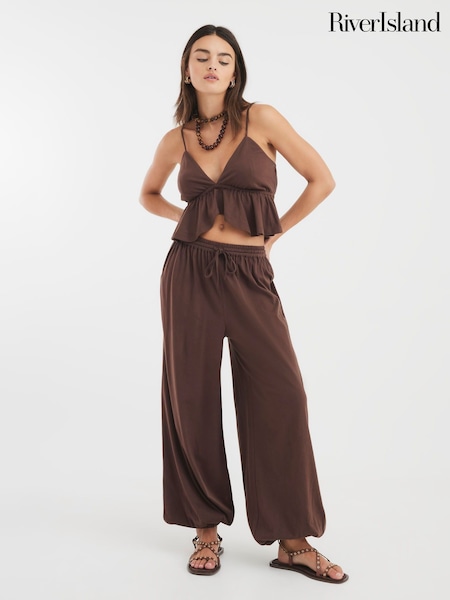River Island Balloon Trousers and Cami 100% Cotton Pyjamas Set (H51339) | ‏158 ر.ق.