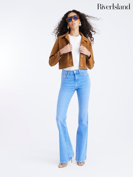 River Island Mid Rise Bootcut Jeans (H51354) | R$ 505