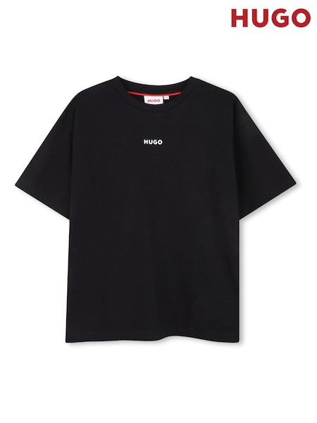HUGO Black Logo Short Sleeve T-Shirt (H51376) | 144 QAR - 193 QAR