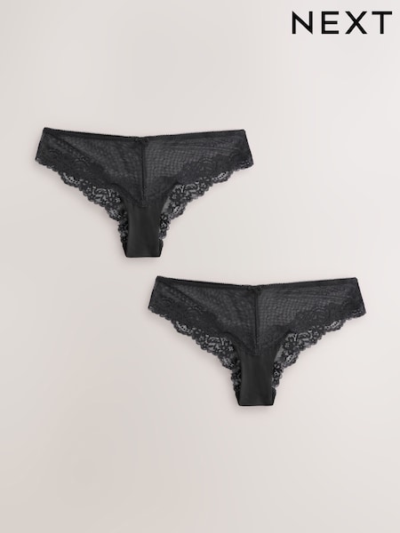 أسود - Lace Knickers 2 Pack (H51383) | ‏55 د.إ.‏