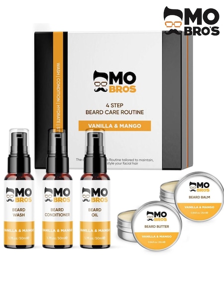 Mo Bros 4 Step Vanilla & Mango Beard Care Kit (H51385) | €47
