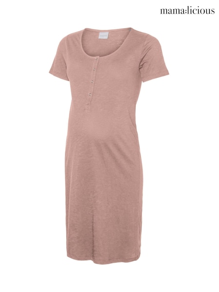 Mamalicious Pink Maternity Nightie With Nursing Function (H51401) | R$ 215