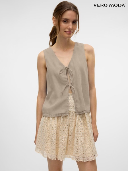 VERO MODA Tie Front Waistcoat (H51428) | €42