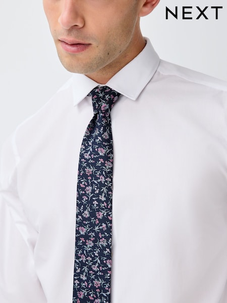 Navy Pattern Tie (H51494) | €21