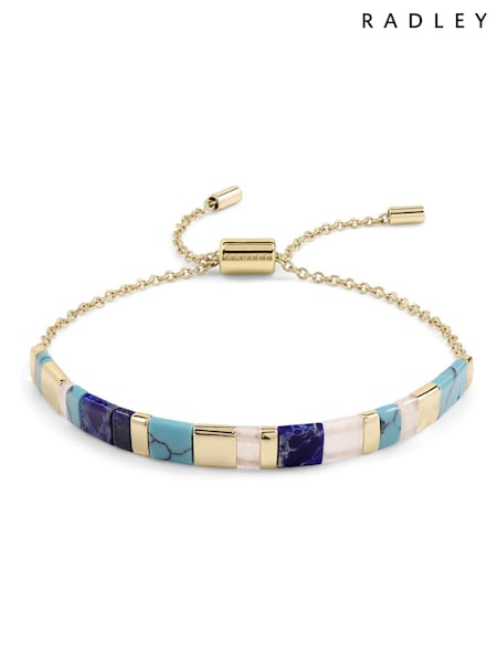 Radley 18ct Gold Tone Semi Precious Stone Friendship Bracelet (H51702) | €57
