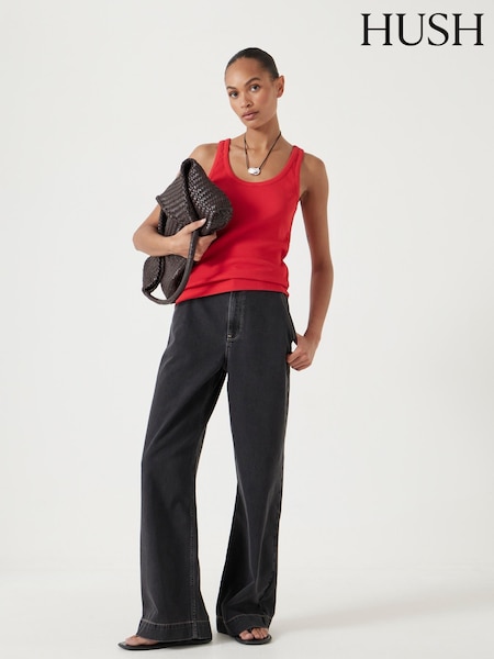 Hush Black Drew Wide Leg Jeans (H51793) | €143