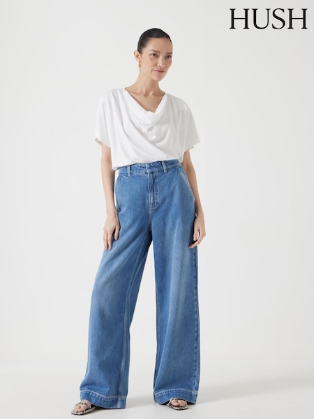 Hush Blue Drew Wide Leg Jeans (H51797) | €128