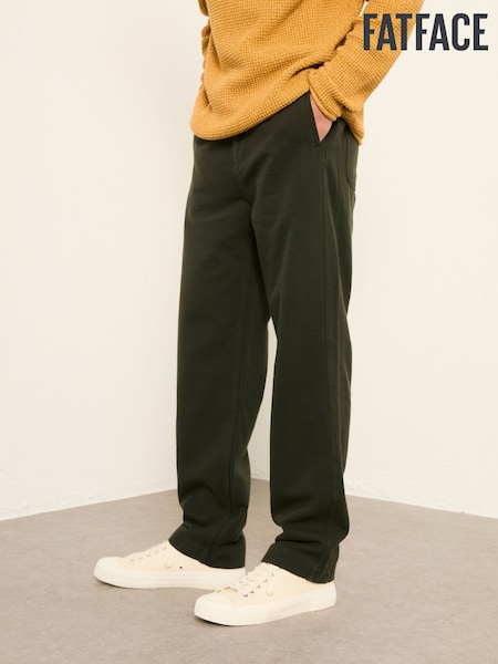 Tamsiai žalia - Regular Fatface Relaxed Pull On Trousers