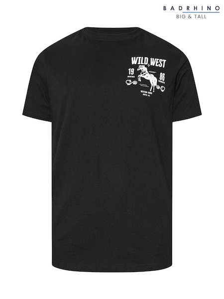 BadRhino Big & Tall Black Wild West 100% Cotton T-Shirt (H51865) | € 31