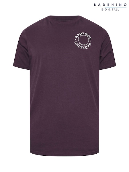 BadRhino Big & Tall Purple Circle Logo 100% Cotton T-Shirt (H51871) | R$ 195