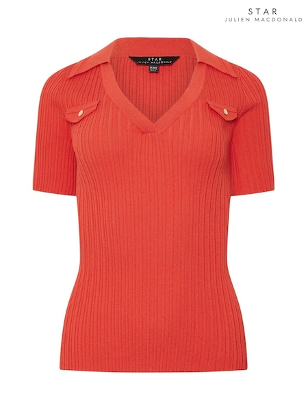 Star by Julien MacDonald Orange Knitted Pocket Top (H51902) | AZN 113