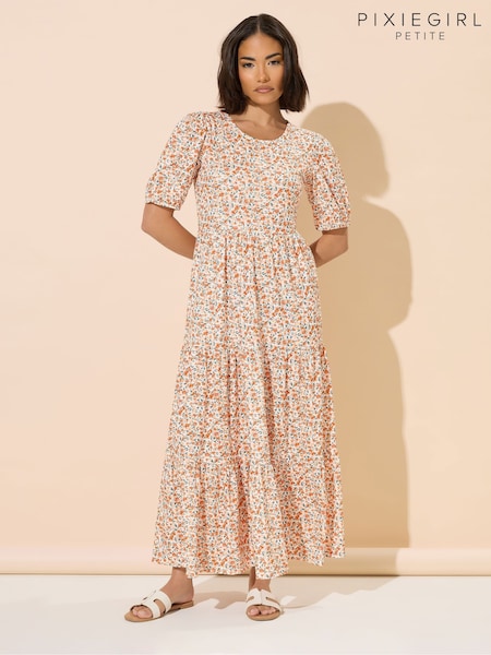 PixieGirl Petite Pink Tiered Midaxi Dress (H51943) | 2,103 UAH