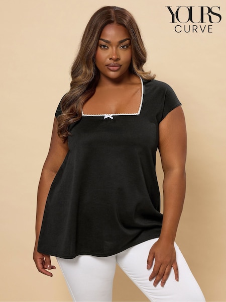Yours Curve Ponte A-Line Top (H51960) | R$ 235