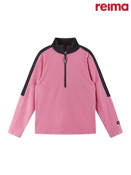 Reima Pink Fleece Colourblock Quarter Zip Sweater Laduille (H51974) | AED233