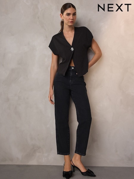 Schwarz - Stovepipe Straight Leg Jeans (H52067) | 51 €