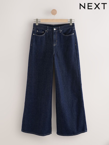 Rinse Blue High Rise Palazzo Wide Leg Jeans (H52080) | €48