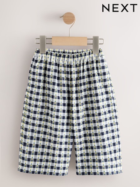 Black/White Floral Gingham Trousers (3mths-7yrs) (H52092) | OMR7 - OMR8