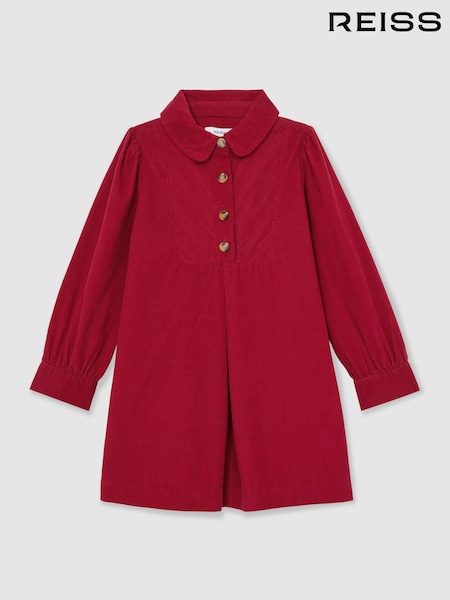 Reiss Lyra Corduroy Long-Sleeve Collared Dress (H52174) | ‏504 د.إ.‏