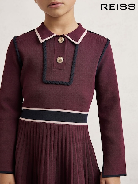 Reiss Berry Freya Piped Knitted Skater Dress (H52184) | €116
