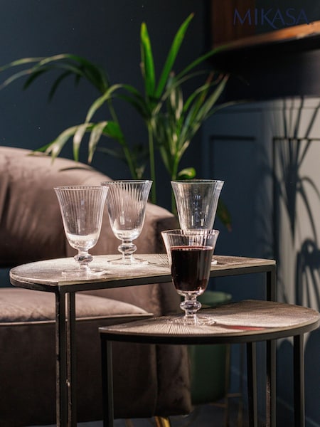 Mikasa Set of 4 Clear Salerno Short-Stemmed Crystal Wine Glass (H52253) | €40