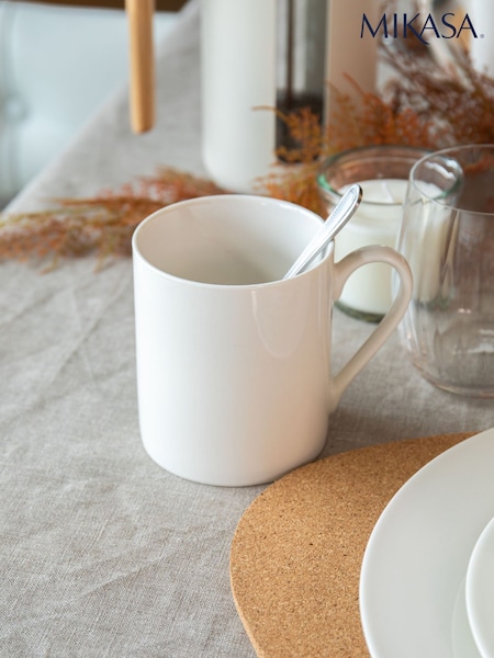 Mikasa Set of 4 White Egret Simple Fine China Mugs (H52257) | €34