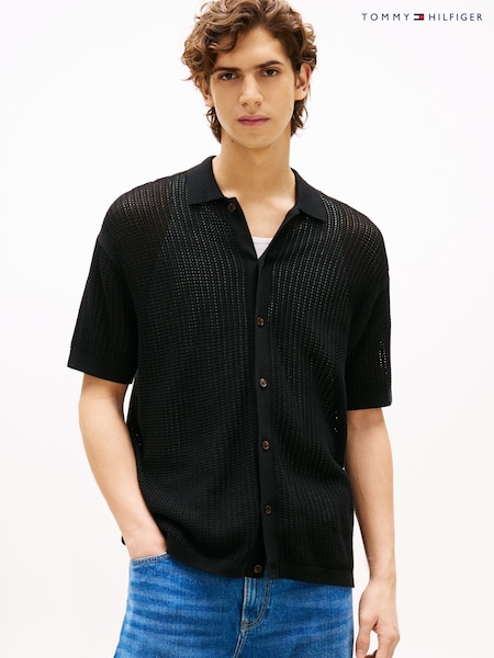 Tommy Hilfiger Black Knit Overshirt (H52297) | €200