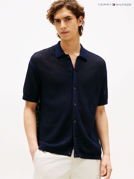 Tommy Hilfiger Blue Knit Overshirt (H52307) | €185