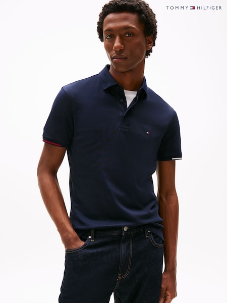 Tommy Hilfiger Blue Slim Fit Signature Polo Shirt (H52328) | €128