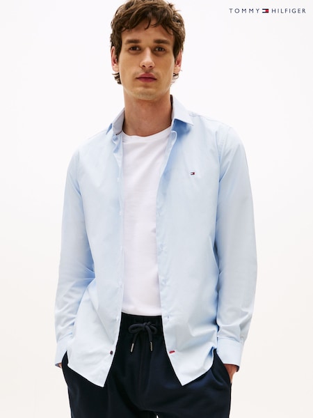 Tommy Hilfiger Blue Slim Flex Stretch Cotton Poplin Shirt (H52331) | €113