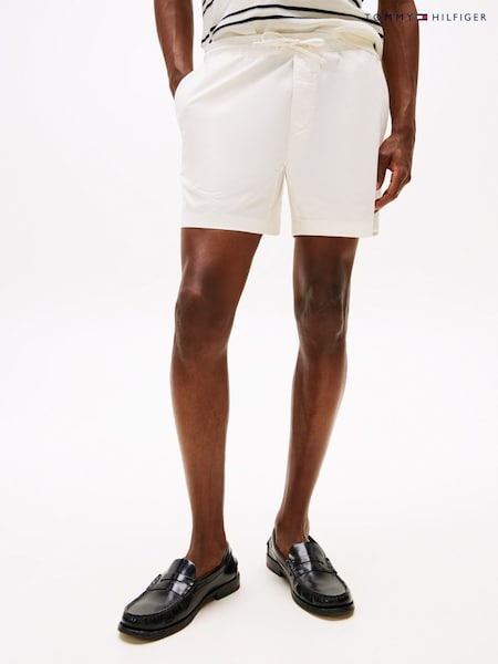 Tommy Hilfiger White Flag Embroidery Shorts (H52335) | AED437
