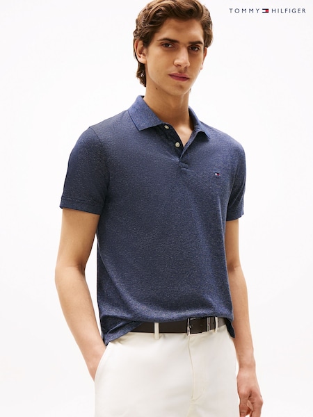 Tommy Hilfiger Blue Two Tone Mercerised Polo Shirt (H52347) | €128