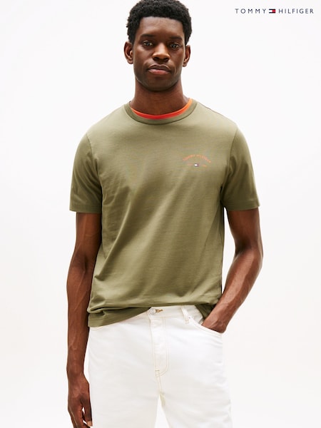 Tommy Hilfiger Green Regular Fit Short Sleeve T-Shirt (H52348) | R$ 545