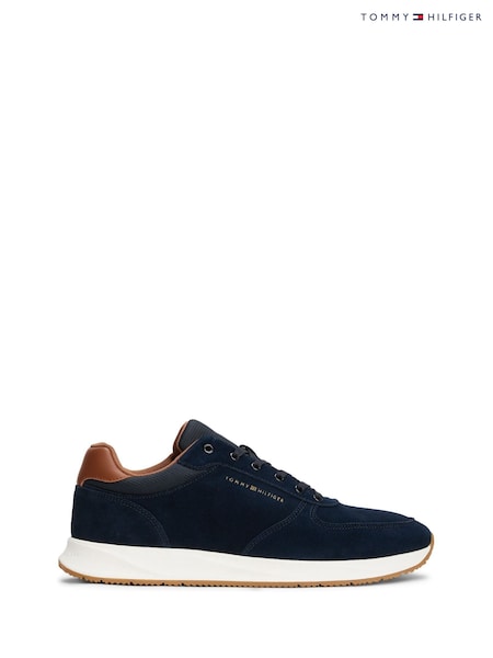 Tommy Hilfiger Blue Suede Hybrid Trainers (H52389) | €184