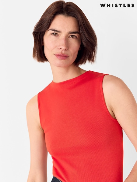 Whistles Alto Neck Rib Detail T-Shirt (H52478) | 64 €