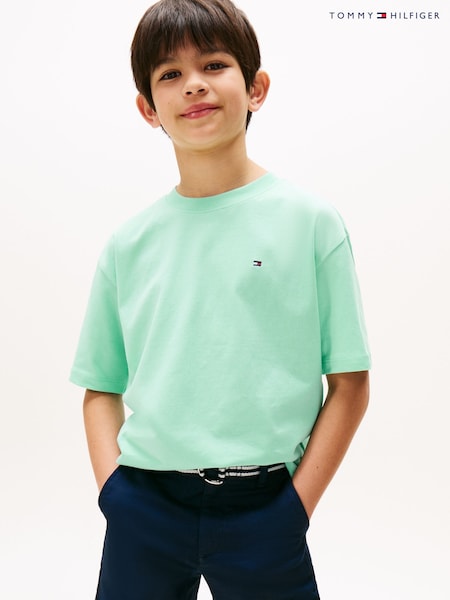 Tommy Hilfiger Flag Embroidery Crew Neck T-Shirt (H52510) | 112 LEI - 134 LEI