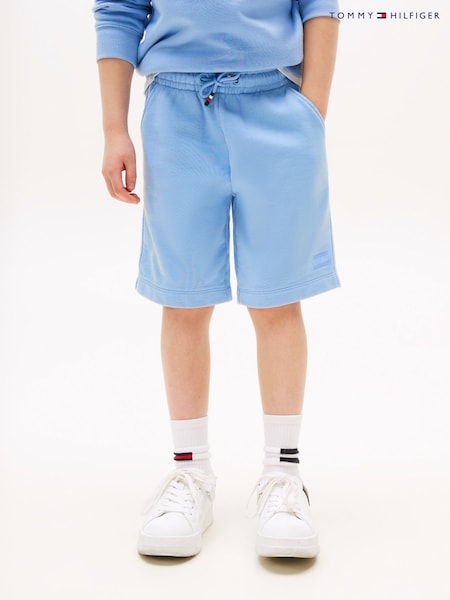 Tommy Hilfiger Blue Tonal Flag Embroidery Sweat Shorts (H52514) | €47 - €57