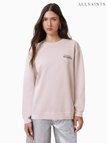 AllSaints Pink Soleil Etta 100% Organic Cotton Sweat Top (H52584) | 6,549 UAH