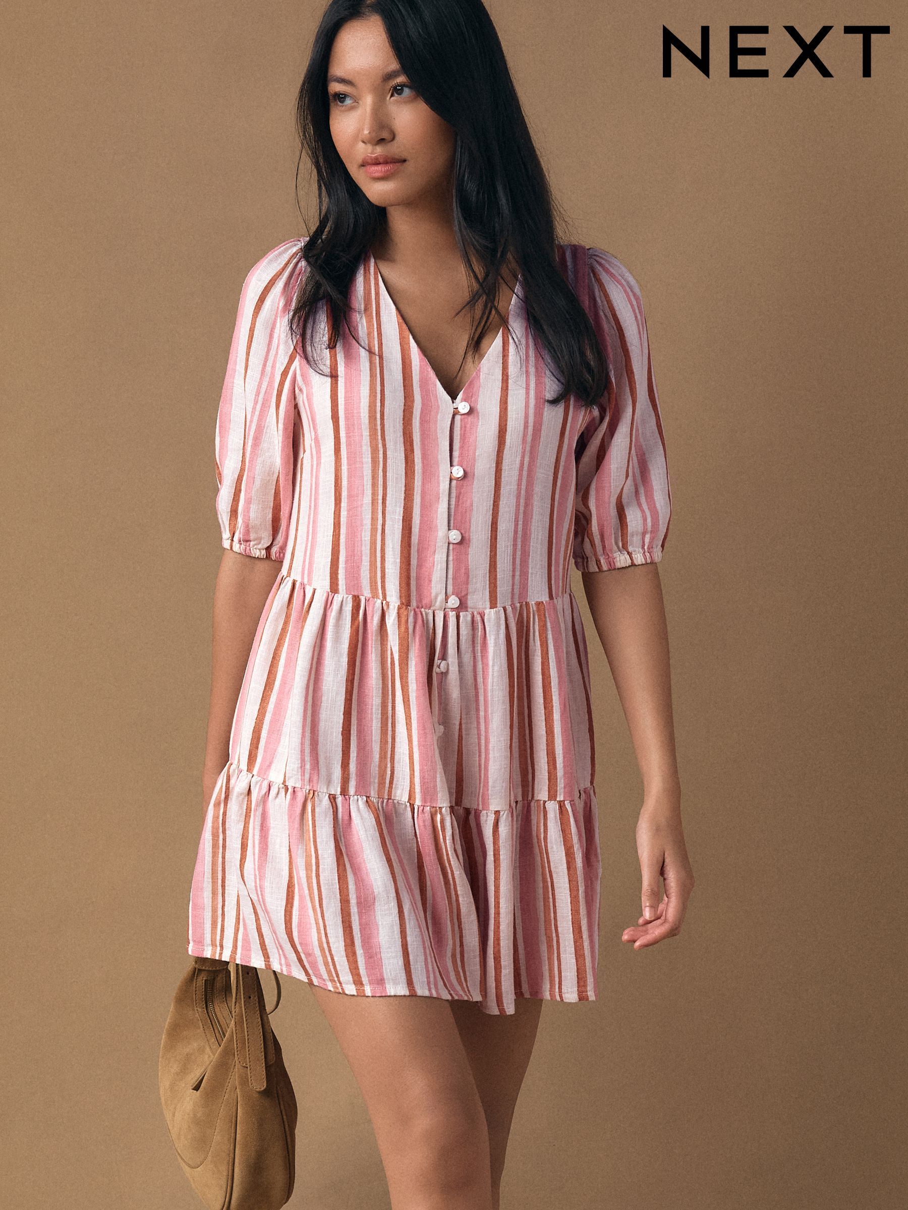 Buy Women's Dresses Linen Mini Online | Next Romania