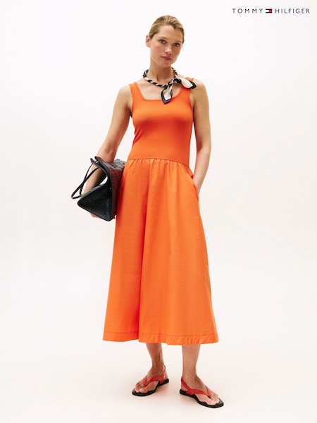 Tommy Hilfiger Slim Fit And Flare Midi Dress (H53135) | €199