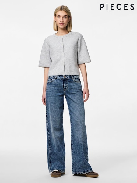 PIECES Short Sleeve Round Neck Knitted Cardigan (H53152) | R$ 315