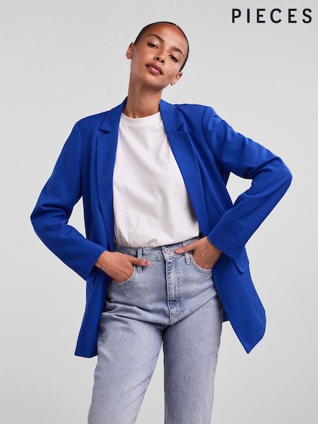 Chão azul - PIECES Long Sleeve Tailored Blazer (H53170) | R$ 445