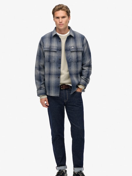 Superdry Blue Oversized Wool Miller Shirt (H53212) | €95