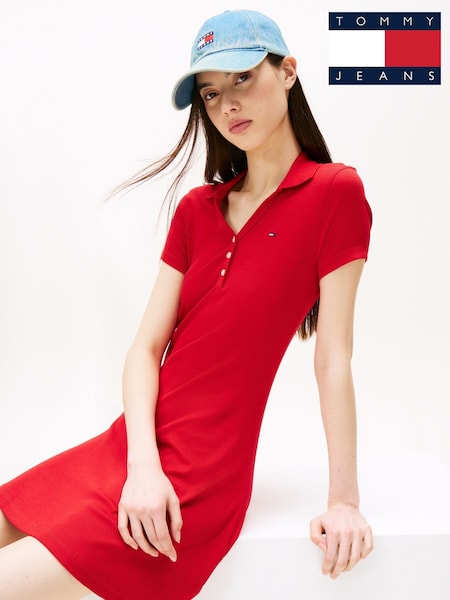 Tommy Hilfiger Red Rib Polo Dress (H53305) | €93