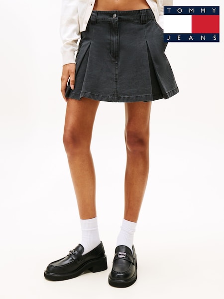 Tommy Jeans Pleated Denim Mini Skirt (H53329) | R$ 690
