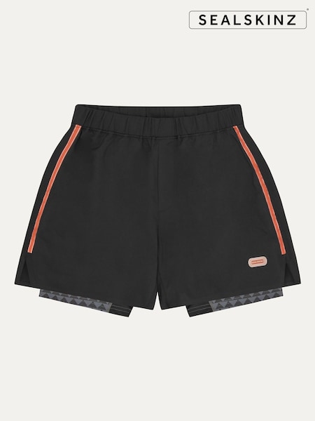 Sealskinz Mens Neatishead Quick Dry Running Black Shorts With Under Short (H53450) | 85 €