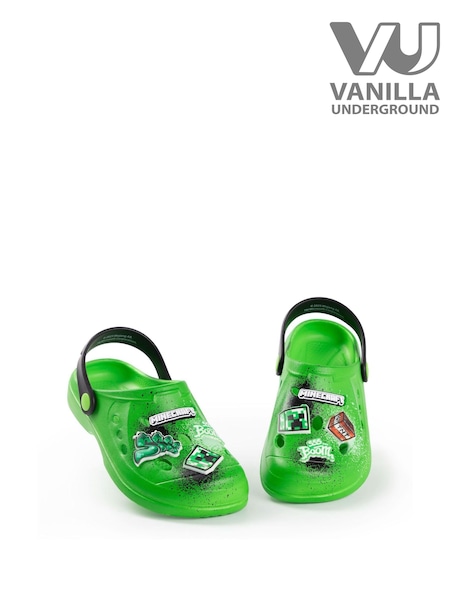Vanilla Underground Green Boys Minecraft Clogs (H53507) | €24