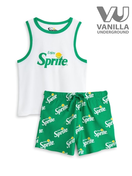 Vanilla Underground Green Womens Sprite Vest and Shorts Pyjamas Set (H53518) | €32