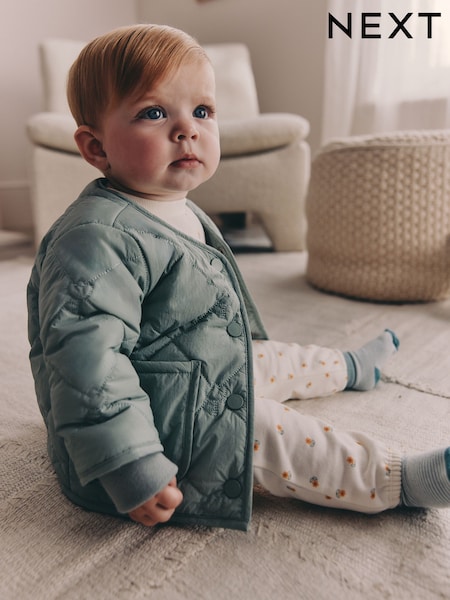 Salvie Grønn - Tulip Quilted Nylon Baby Jacket (0mths-2yrs) (H53569) | kr317 - kr351