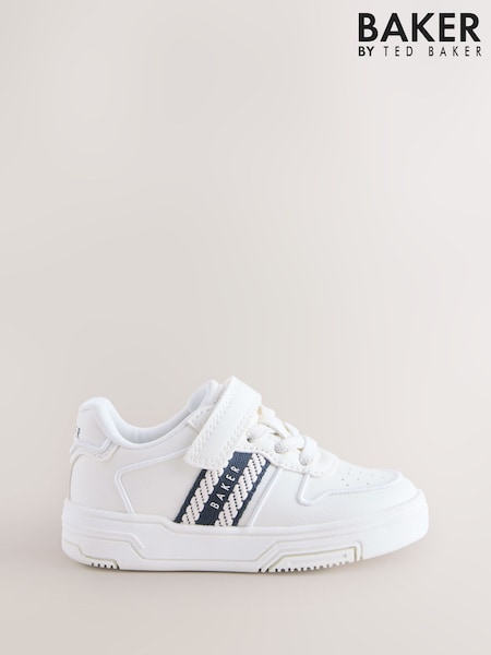 Baker by Ted Baker Branded Tape Chunky White Trainers (H53578) | AED215